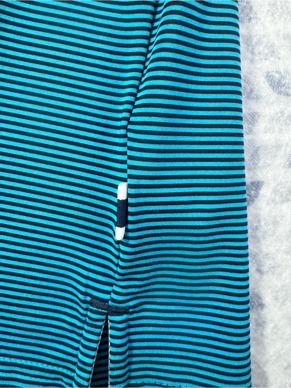 adiPure by Adidas Men’s Golf Polo Medium Blue Green Stripe Performance Shirt - Picture 5 of 11
